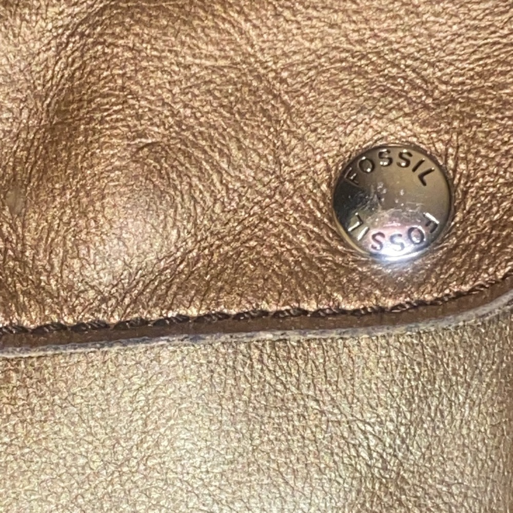 Vintage Fossil Sutter metallic bronze leather crossbody Y2k - Picture 15 of 15